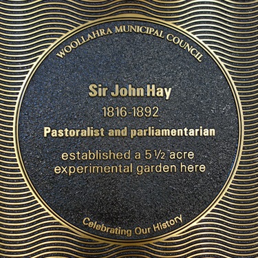 Plaque for Sir John Hay
