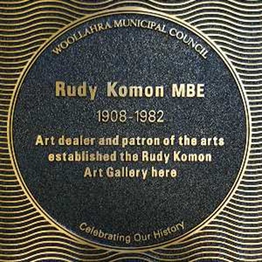 Plaque for Rudy Komon