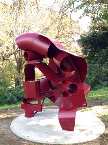 Paul Hopmeier, Burden. Foster Park, Double Bay. Donated through the Australian Government's Cultural Gifts Program by Rosemary Foot AO.NSW based artist Paul Hopmeier creates abstract steel sculptures but brings a sensibility to the genre that has more to do with the tradition of carving.