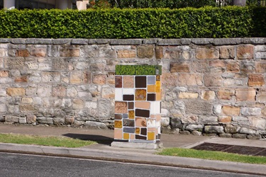 Jannene Kyytsonen's 'Sandstone and box hedge'. Victoria Road/Ginahgulla Road, Bellevue Hill.