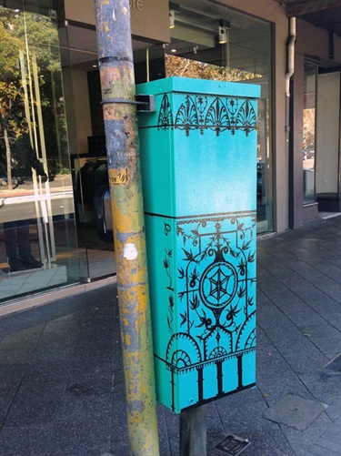 Ailsa Crammond's 'Paddington Lace'. Oxford Street/Elizabeth Street, Paddington.