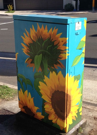 Francesca Deane's 'Sunflowers'. Tivoli Avenue/New South Head Road, Rose Bay.