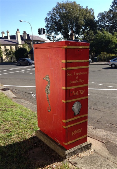 Adam Long's 'Double Bay Sea Creature Book'. Victoria Road/New South Head Road, Double Bay.