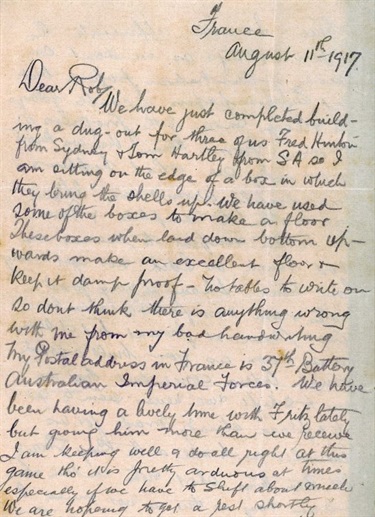 Letter from the battlefield