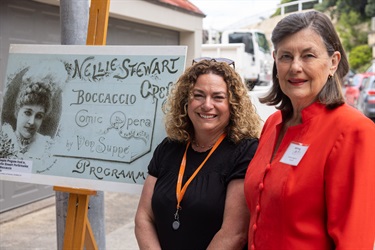 ody Rogas, Manager, Woollahra Libraries with Debbie Higginson (President of the Mosman Historical Society)