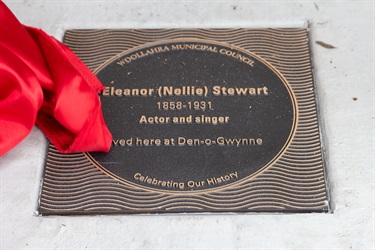 Bronze Plaque commemorating the life and career of actor and singer Nellie Stewart
