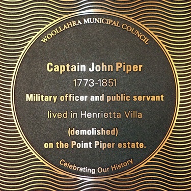 Plaque for Captain John Piper