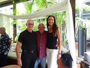 guests Don Morris and Bruce Potter with Cllr Susan Wynne, Mayor of Woollahra, after the unveiling