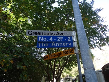 Plaque Location, Greenoaks Avenue, Darling Point