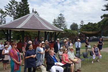 Elizabeth Macarthur plaque unveiling 8 February 2019 Robertson Park, Watsons Bay