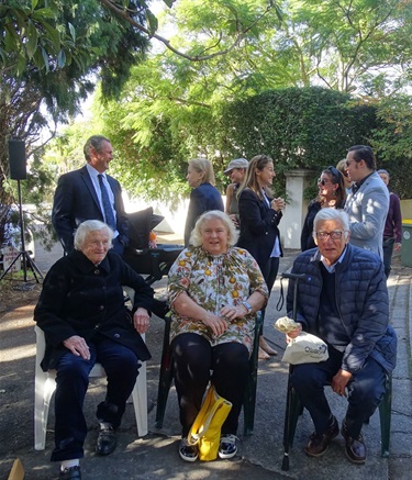 Family members and guests at the plaque unveiling for Jessie Street