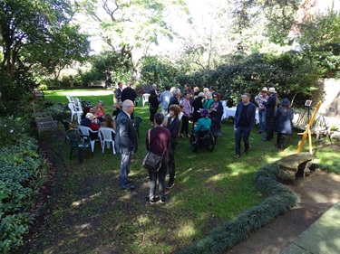 Guests at the plaque unveiling for Jessie Street