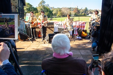 Guests watching the Beatles tribute band 'Beatle Magic'