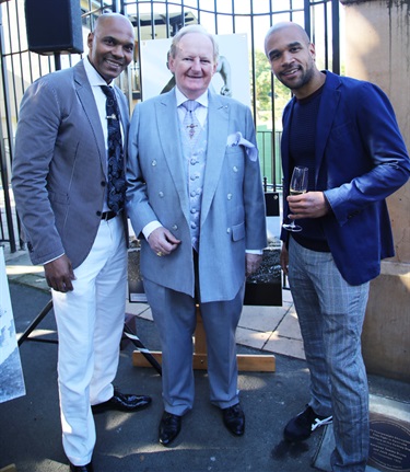 Plaque unveiling - World Heavyweight Championship title fight 1908 – Mayor Clr Peter Cavanagh, James White, guest speaker and Joseph Sarkodie, plaque nominator