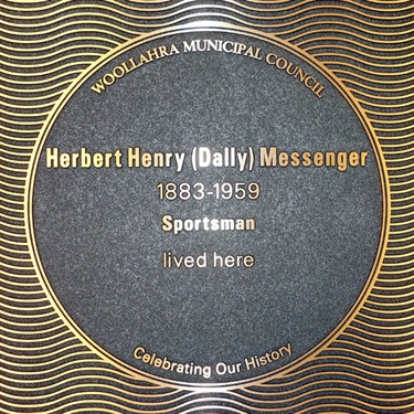 Plaque for Herbert Dally Messenger
