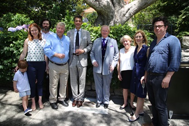 Mayor of Woollahra Peter M Cavanagh, Clr Anthony Marano, Hon. Gabrielle Upton, and Herz family members