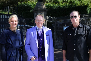 Fiona Austin - Sir MacCormick's great grandaughter, Cr Peter Cavanagh and Erin Free (nominator)