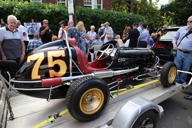 The restored No. 75 Offy car raced by Jeff Freeman, owned by Rod Bowen