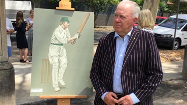 Jim Maxwell AM, Australian sports commentator and President Eastern Suburbs Cricket Club
