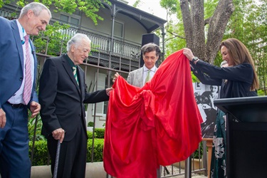 L-R Adam Bonynge, Richard Bonynge, Cr. Anthony Marano, Cr. Susan Wynne, Mayor of Woollahra