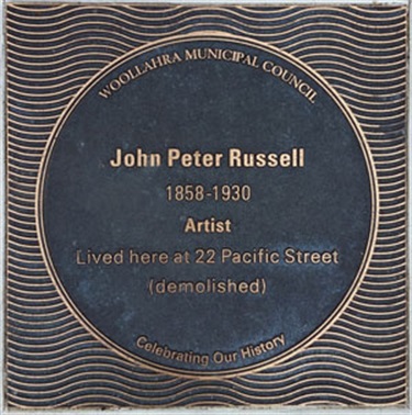 Plaque for John Peter Russell