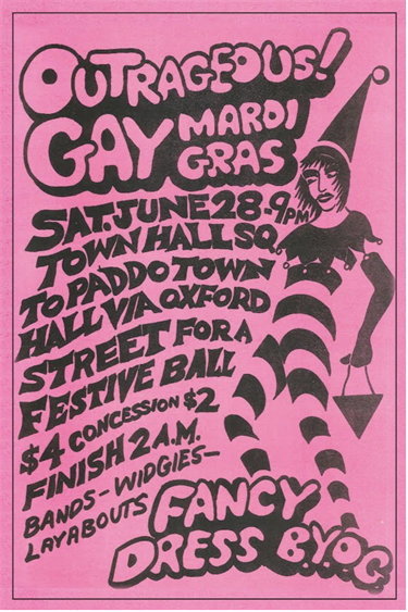 (8) ‘Outrageous Gay Mardi Gras’ Poster