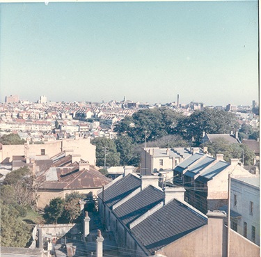 From an album of coloured photographs of Edgecliff dating from the mid 1960s - much of this area was extensively redeveloped during the 1970s with the construction of the Edgecliff Centre and the Edgecliff Interchange. Woollahra Libraries Digital Archive PF004610b.