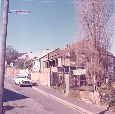 From an album of coloured photographs of Edgecliff dating from the mid 1960s - much of this area was extensively redeveloped during the 1970s with the construction of the Edgecliff Centre and the Edgecliff Interchange. Woollahra Libraries Digital Archive PF004610h.