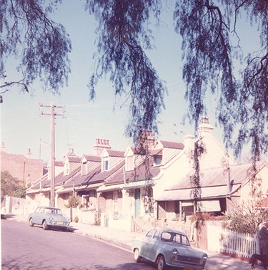 From an album of coloured photographs of Edgecliff dating from the mid 1960s - much of this area was extensively redeveloped during the 1970s with the construction of the Edgecliff Centre and the Edgecliff Interchange. Woollahra Libraries Digital Archive PF004610i.