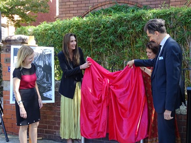 L-R The Hon. Gabrielle Upton, MP, Mayor Cr. Susan Wynne, Guest Speaker Wendy Sharpe, Cr. Anthony Marano