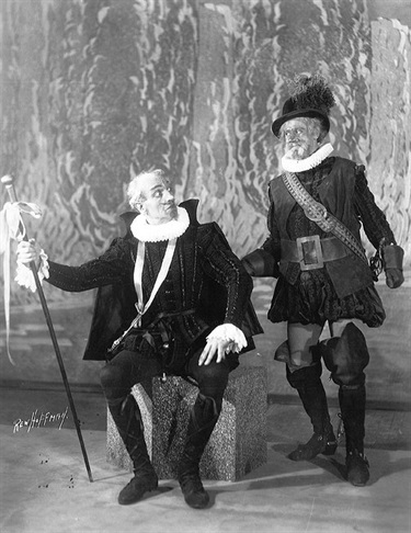 Lawrence H Cecil and actor in costume