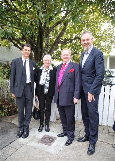 L-R Cr Marano, Emeritus Professor Anne Boyd, Mayor Cr Cavanagh, Tony Grybowski