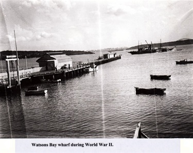 Watsons Bay wharf during World War 2