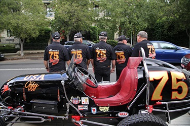Speedcar enthusiasts attended the event to honour Jeffrey Freeman