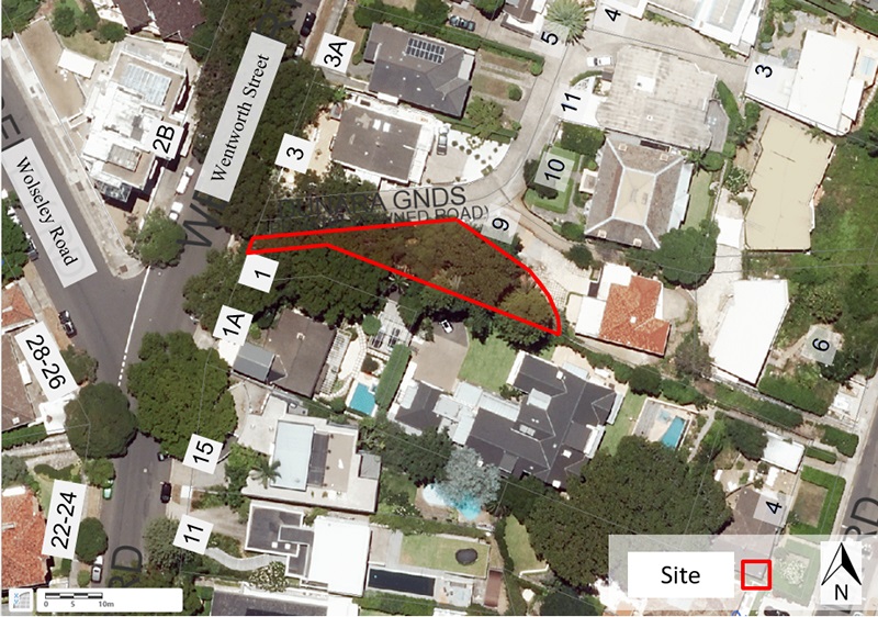 Aerial view of the site