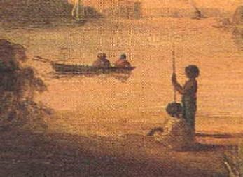 Detail of painting of aborigines