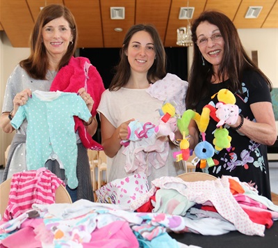 National Council Jewish Women Australia - Cuddle Bundles community project - 3 women holding material..JPEG