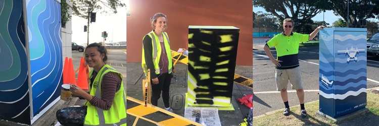 Traffic signal box project 2019 - painting in progress