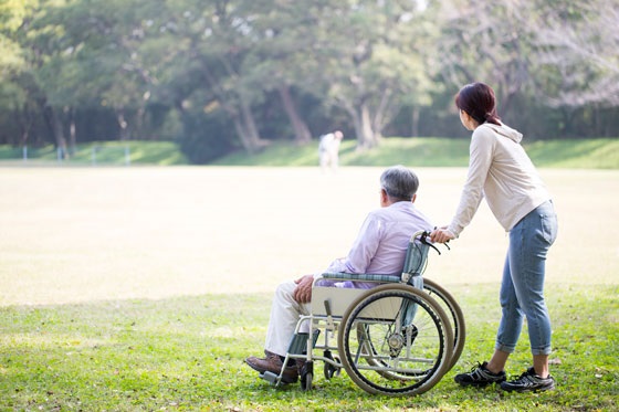 Wheelchair use outdoors