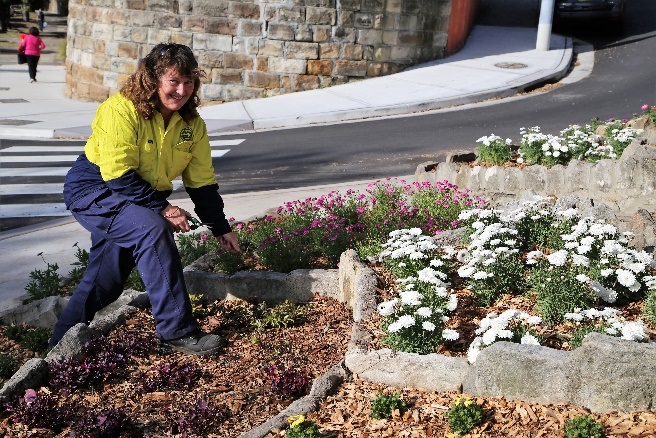 council staff tending flowers