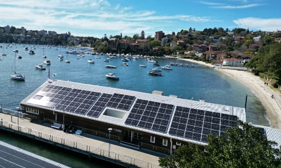 solar on roof of sailing club