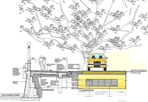 rose bay promenade cross section
