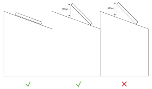Diagram of solar panels on roof