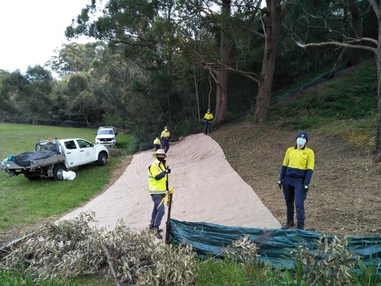 Cooper Park Tree Planting with staff