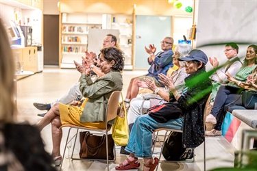 Crowd watching the 2023 Woollahra Digital Literary Awards