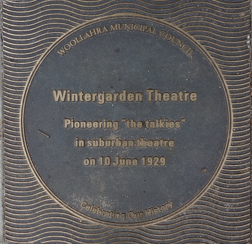 Wintergarden Theatre plaque