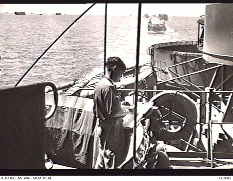  A section of the convoy at sea