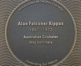 Alan Kippax Plaque