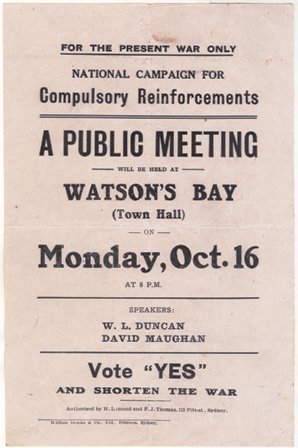 Flyer for Watsons Bay meeting