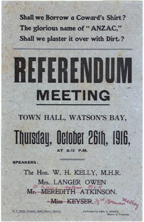 Flyer for referendum meeting